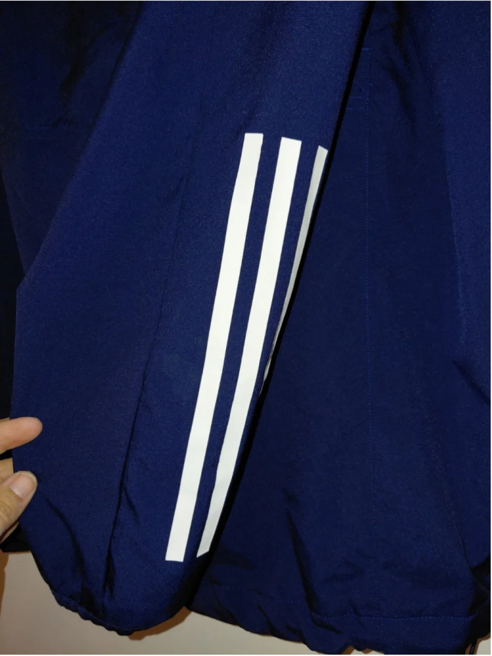 Adidas Men's Full Zip Track Jacket Medium Nwot Blue White Stripes Cinch Waist M